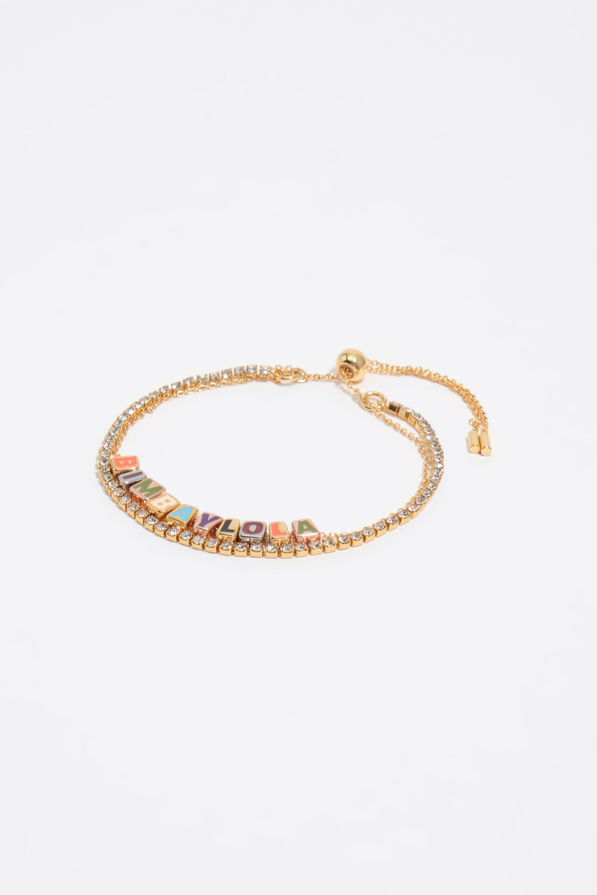 Multifärgad tärning logotyp dubbelarmband