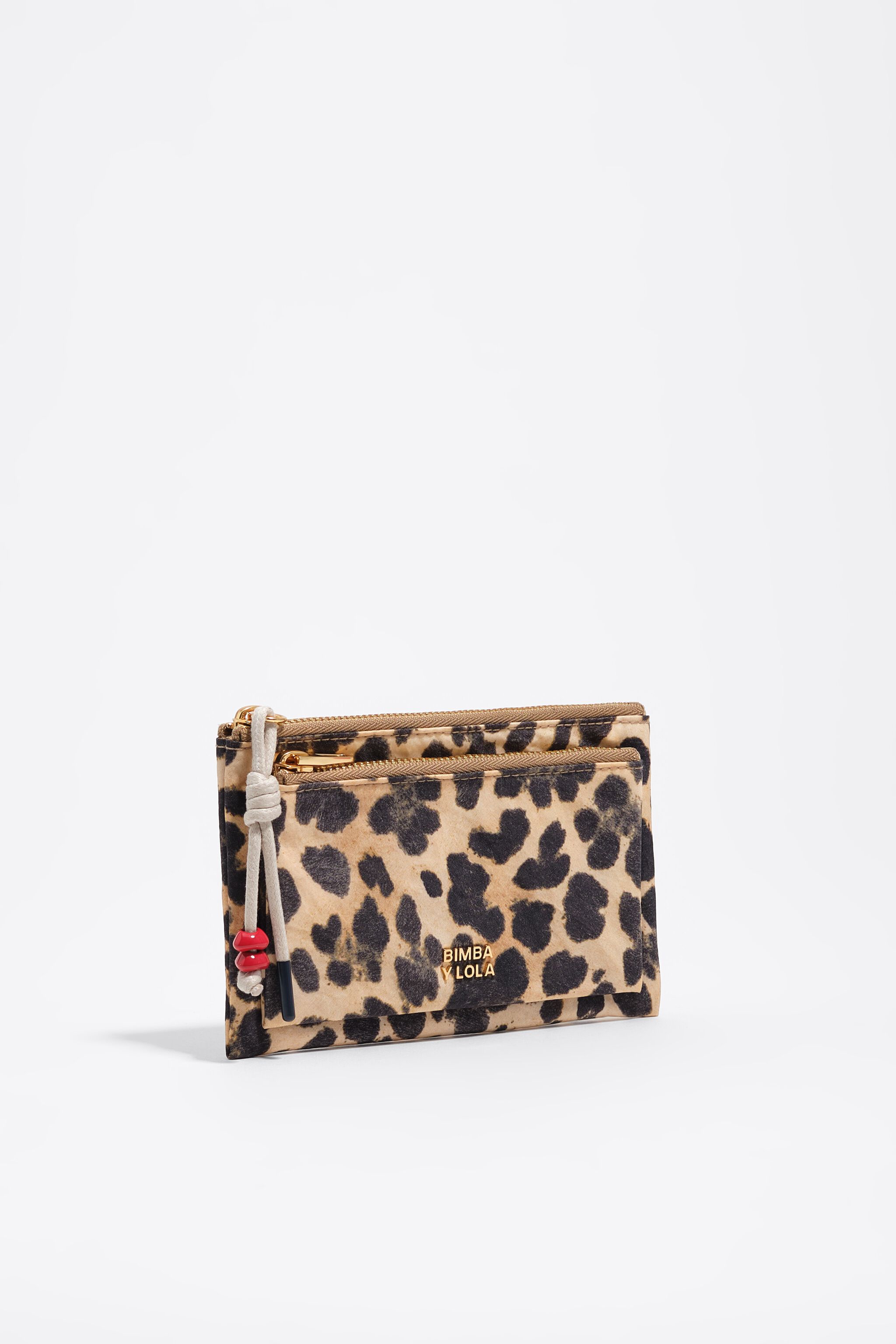 Naturlig leopardnylonplånbok