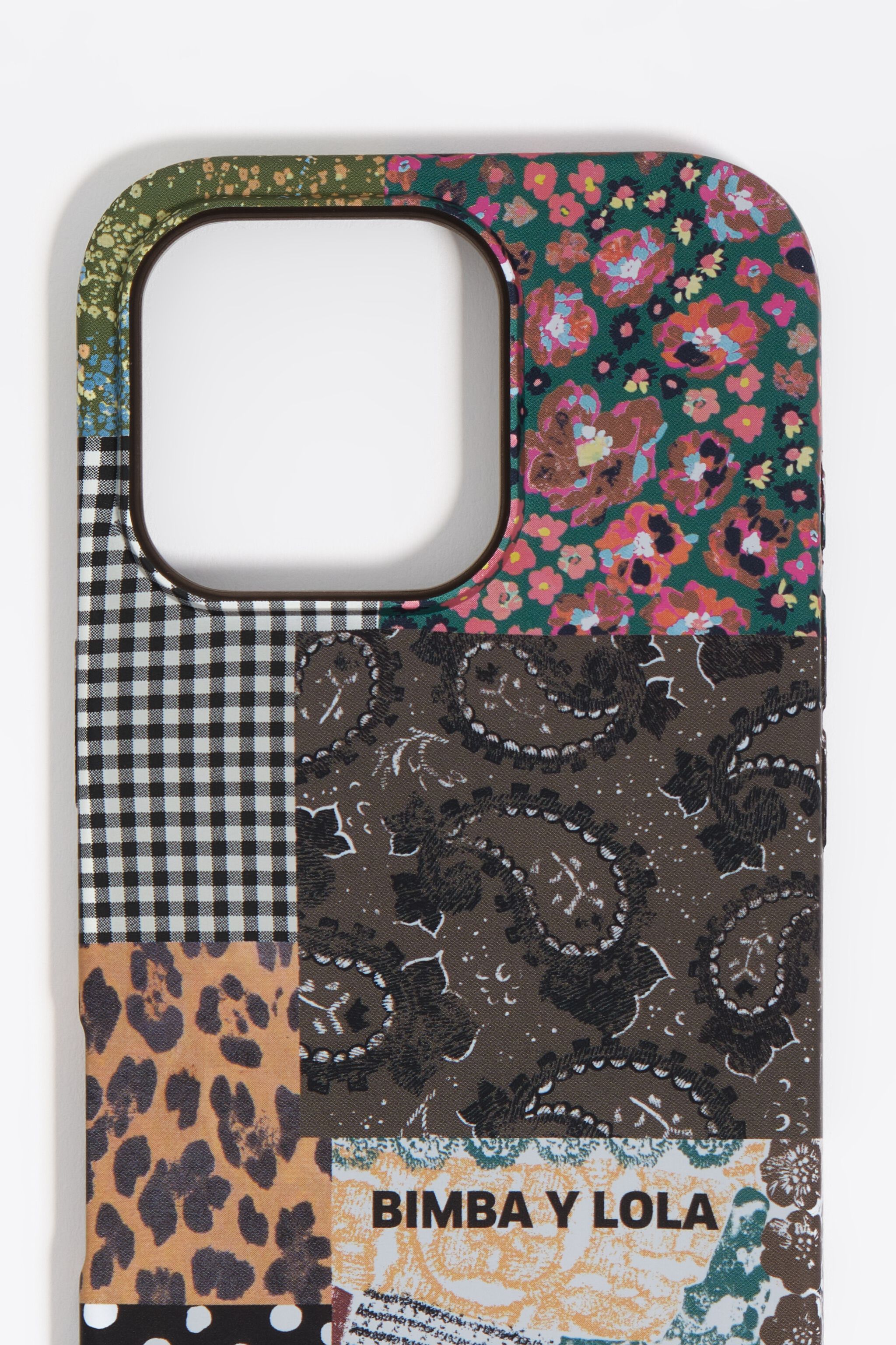 Patchwork-telefonhölje till iPhone 16 Pro