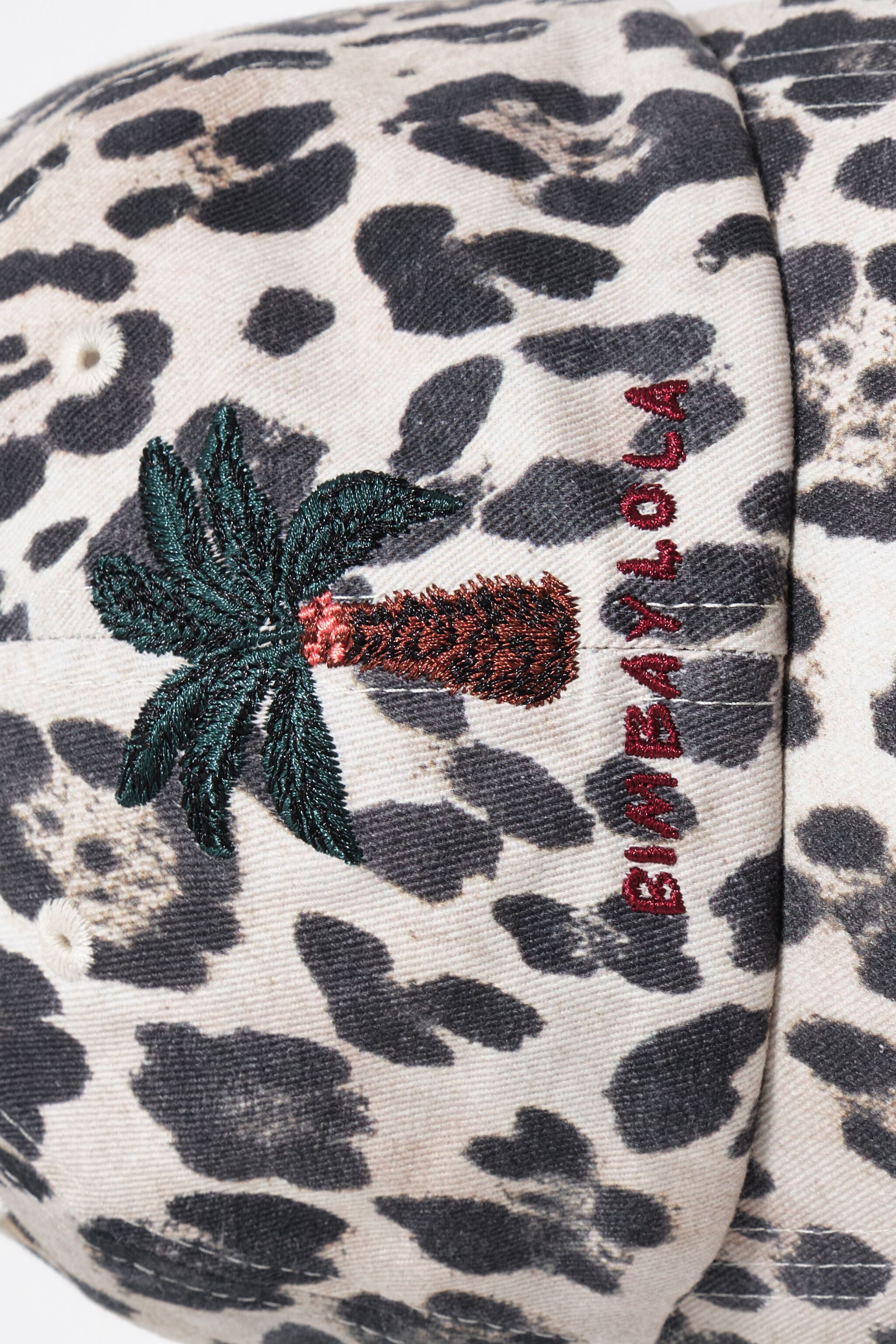 Vårdad bomull leopard palmtre bomullskap