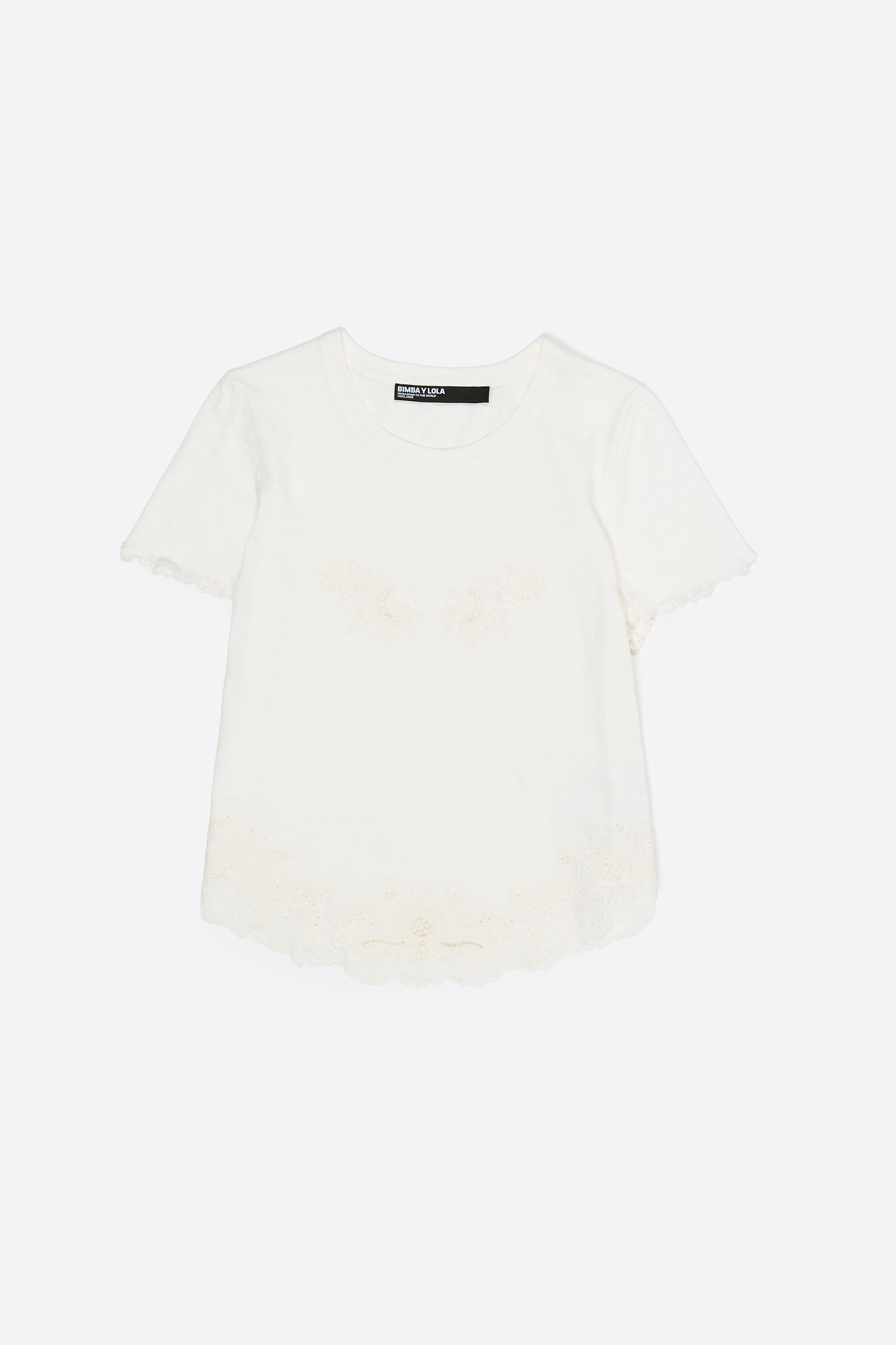 Ivory broderad T-shirt
