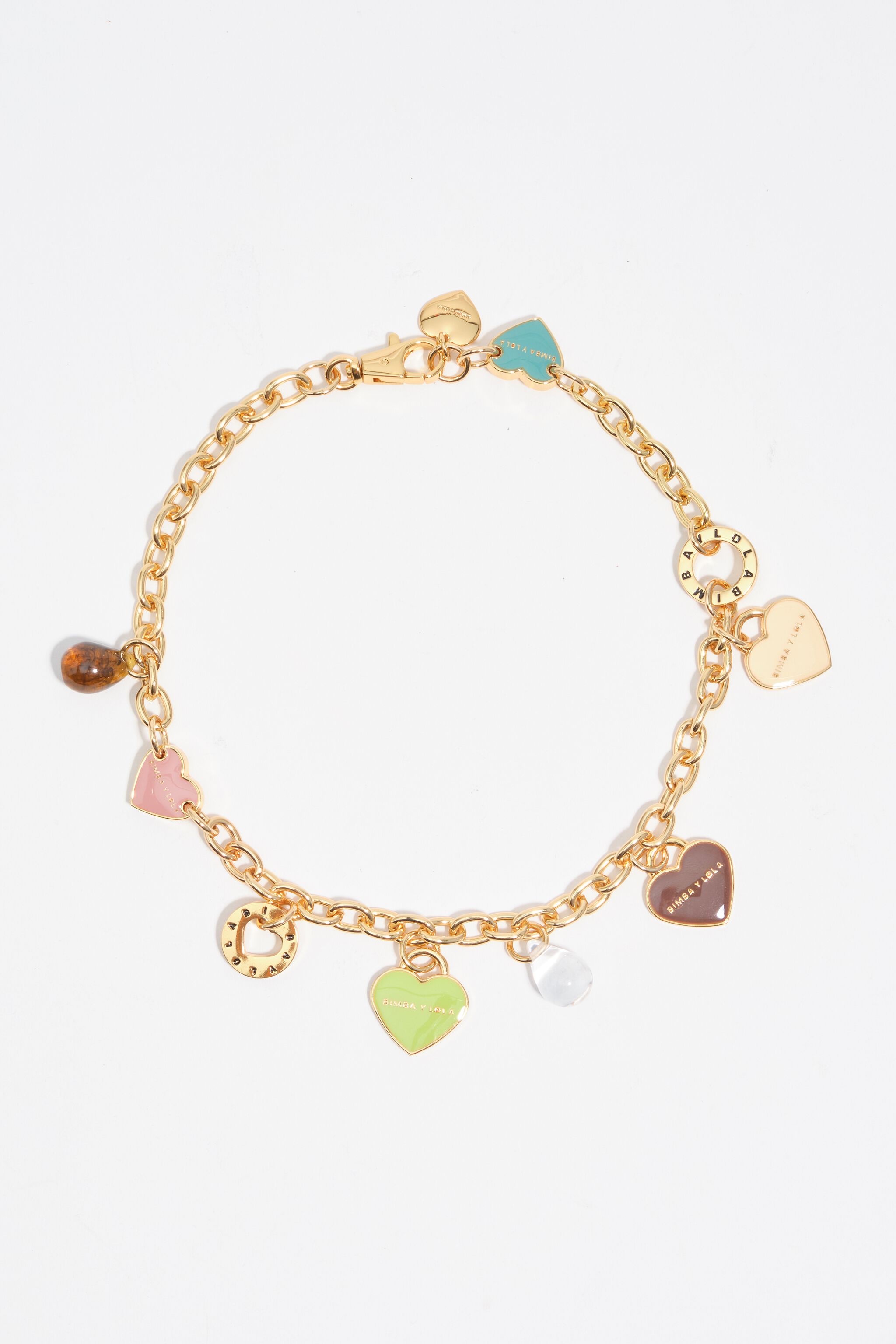 Hjärte logotyp guld kedja halsband Hjärte logotyp guld kedja halsband