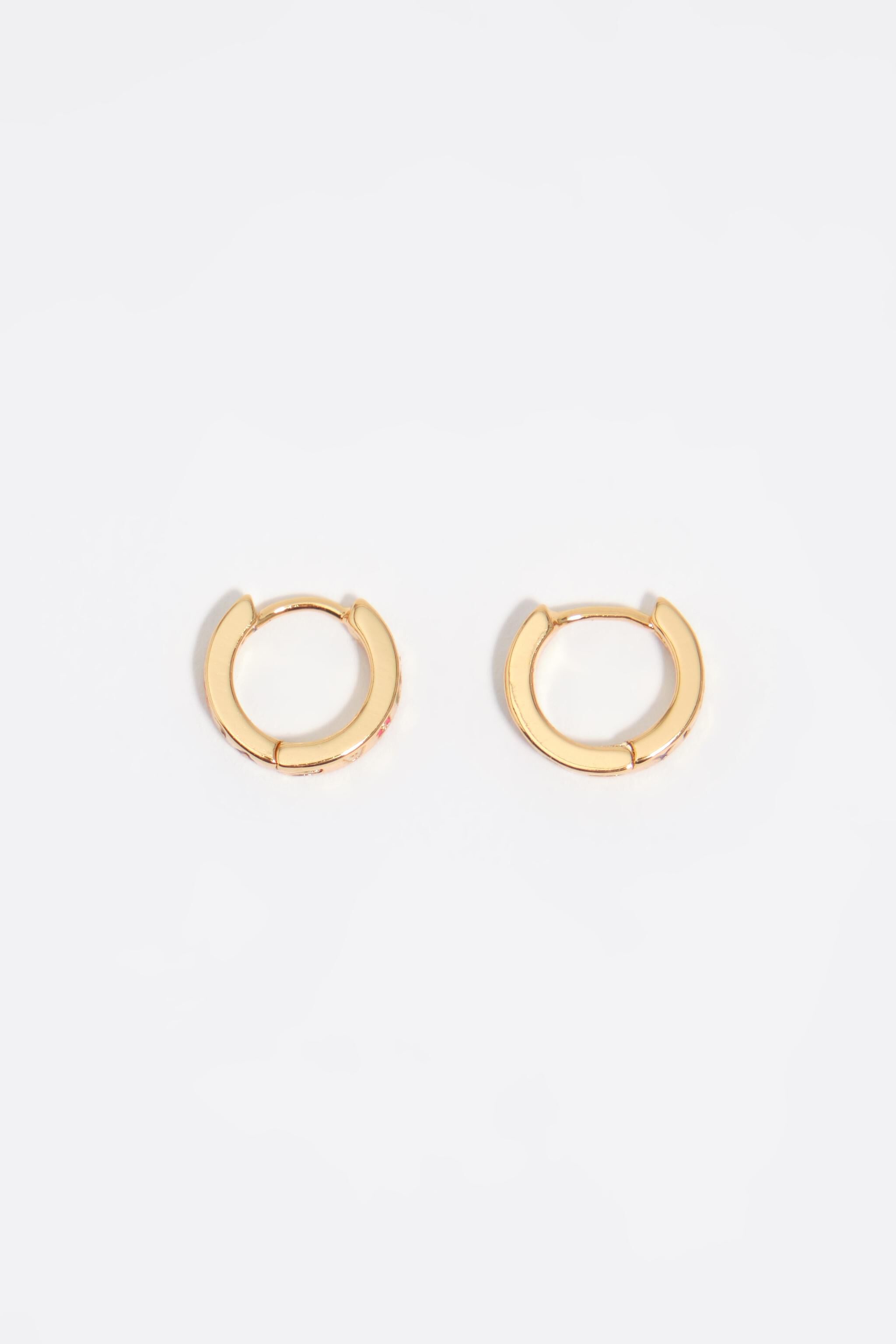 Guld flerfärgad logotyp mini hörnöringar