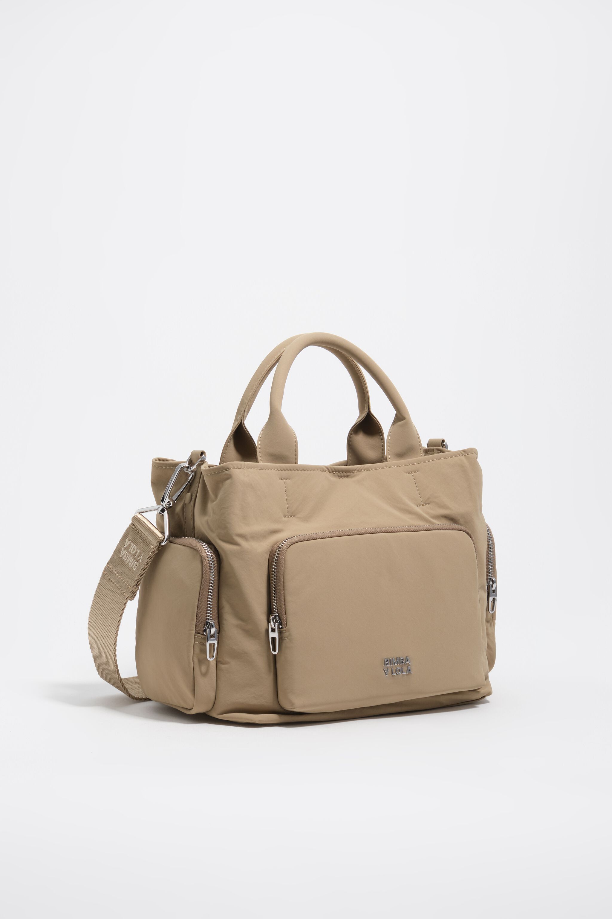 Stor ljus khaki nylon ficka korsbärare Stor ljus khaki nylon ficka korsbärare