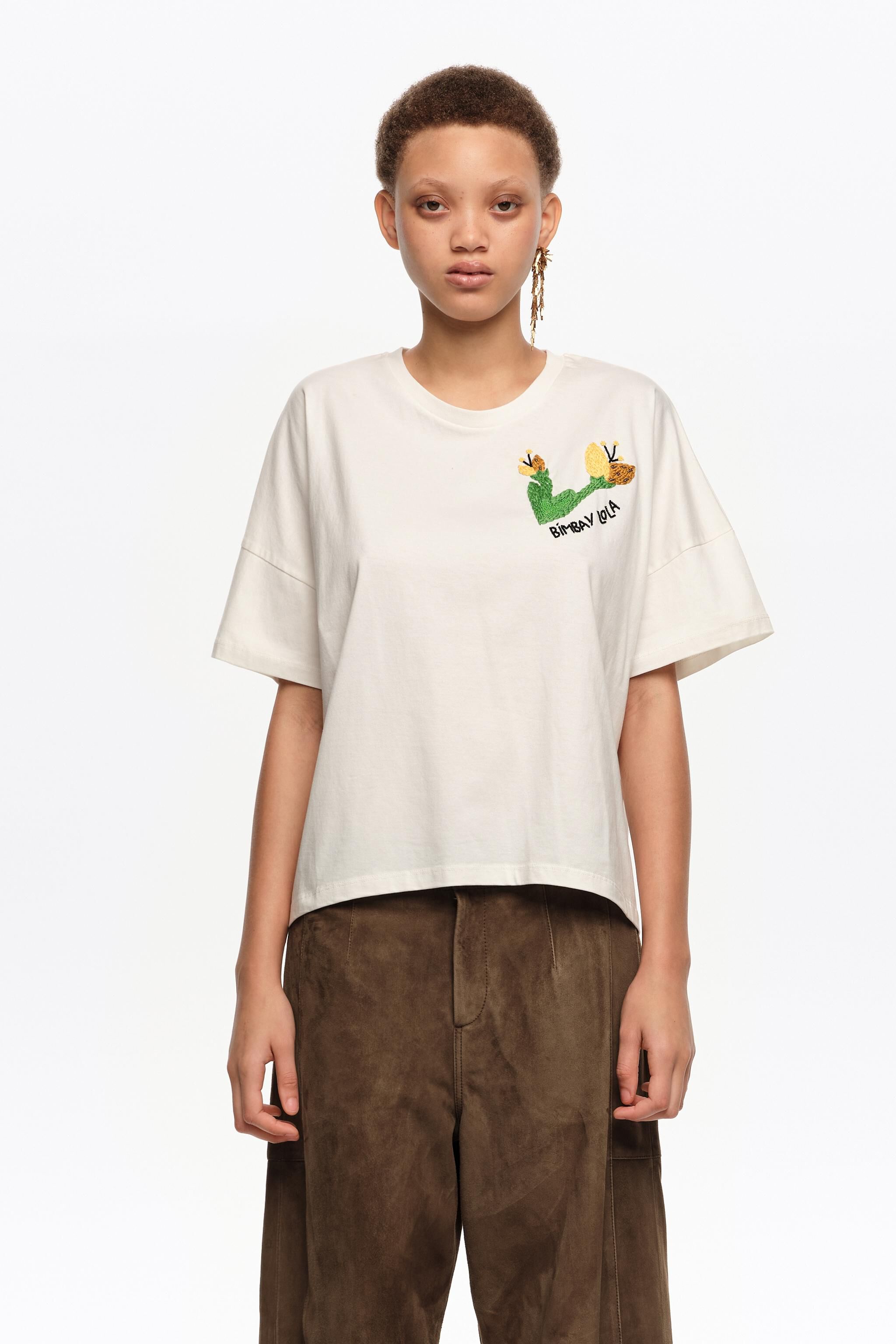 Ivory handsyddat logotyp T-shirt