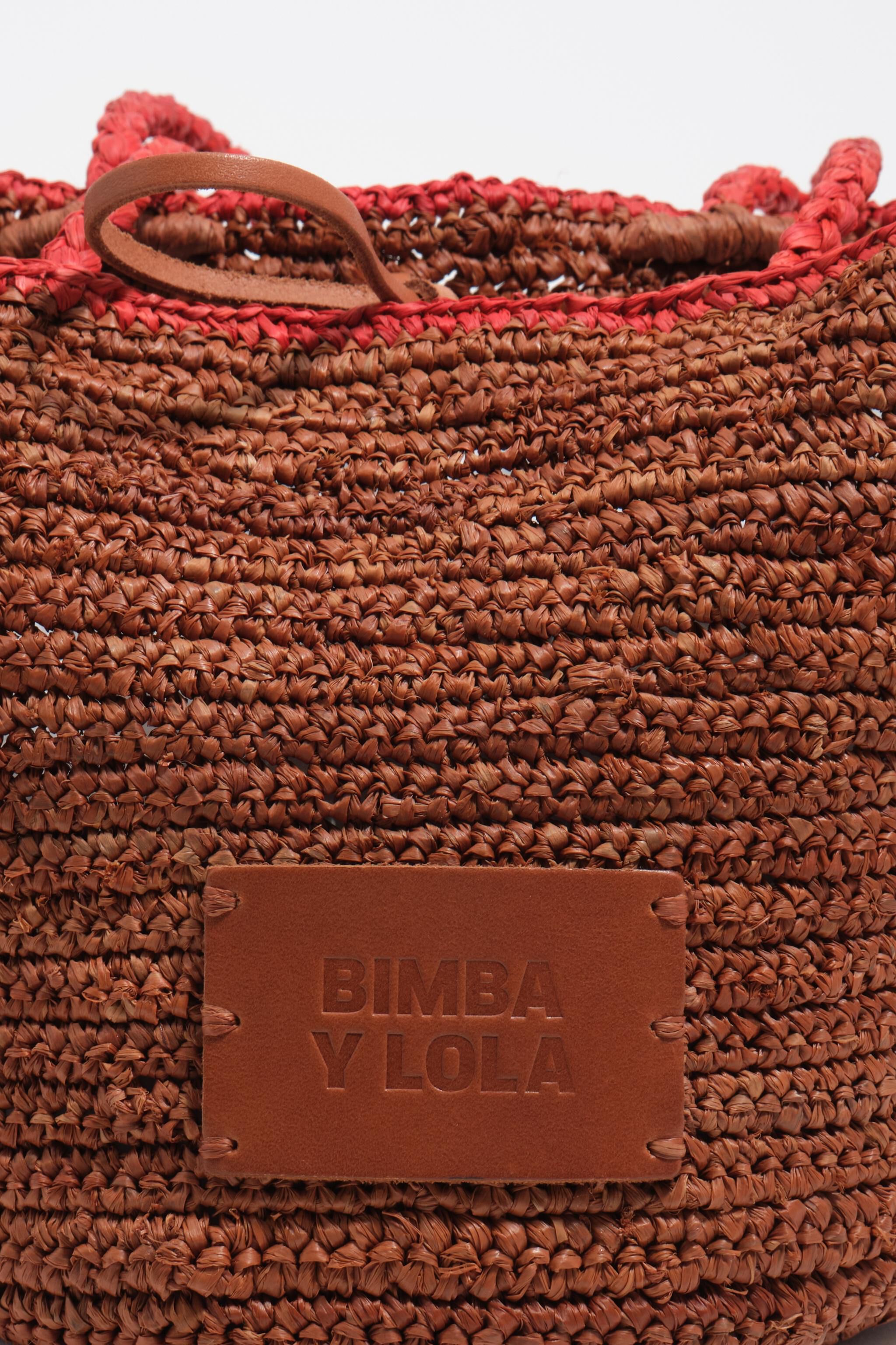 Liten ek raffia-handväska