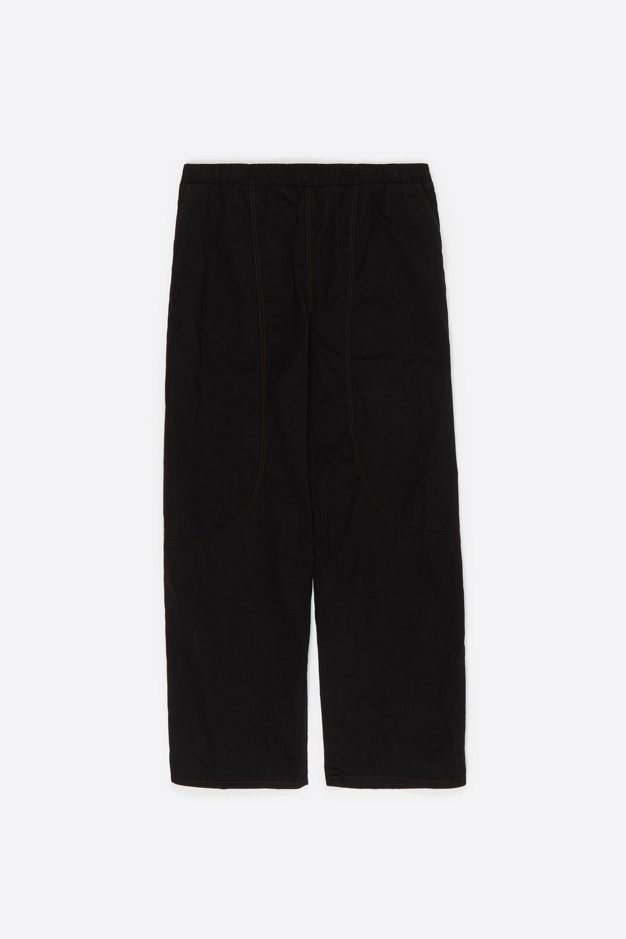 Vårdade svarta joggers med dekorativ syning Vårdade svarta joggers med dekorativ syning