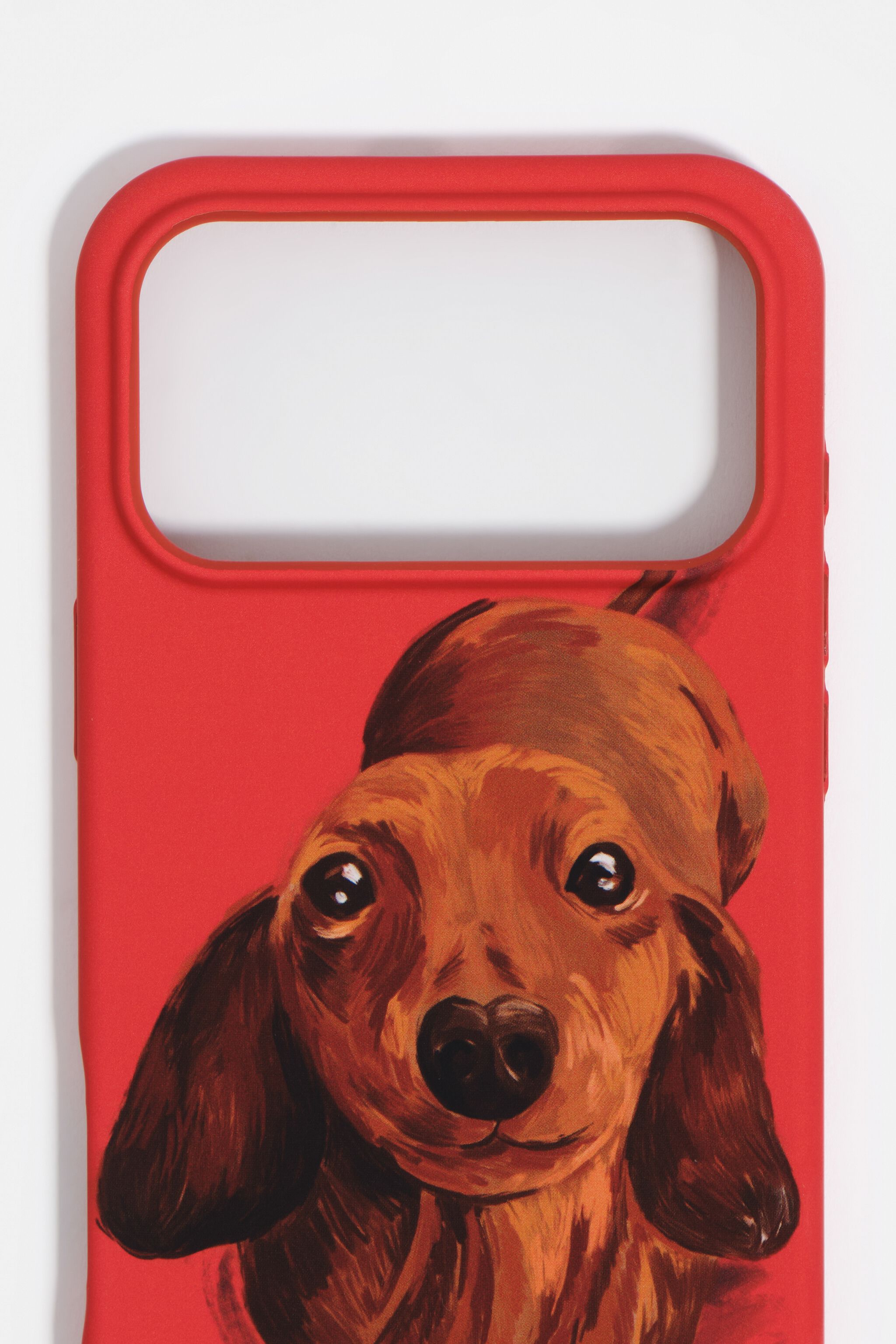 Röd dachshund iPhone 17 Pro Max hård sköld