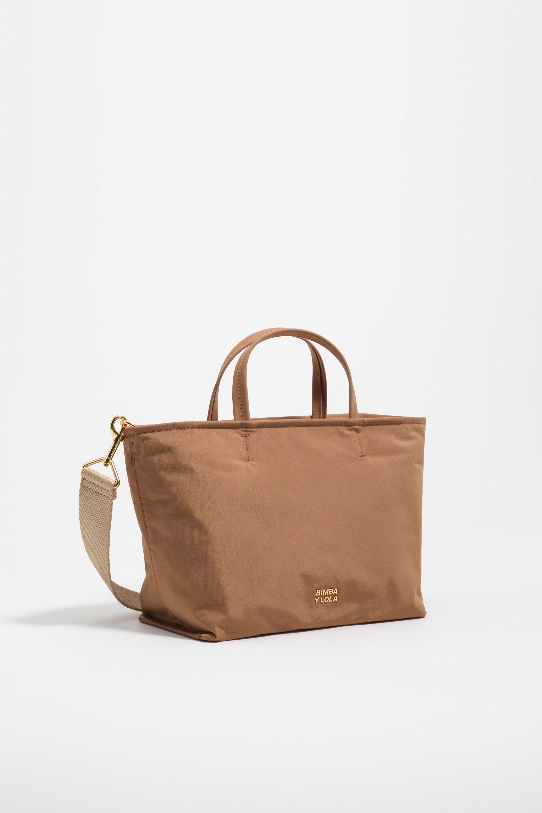 Medium walnutt gabardine handväska