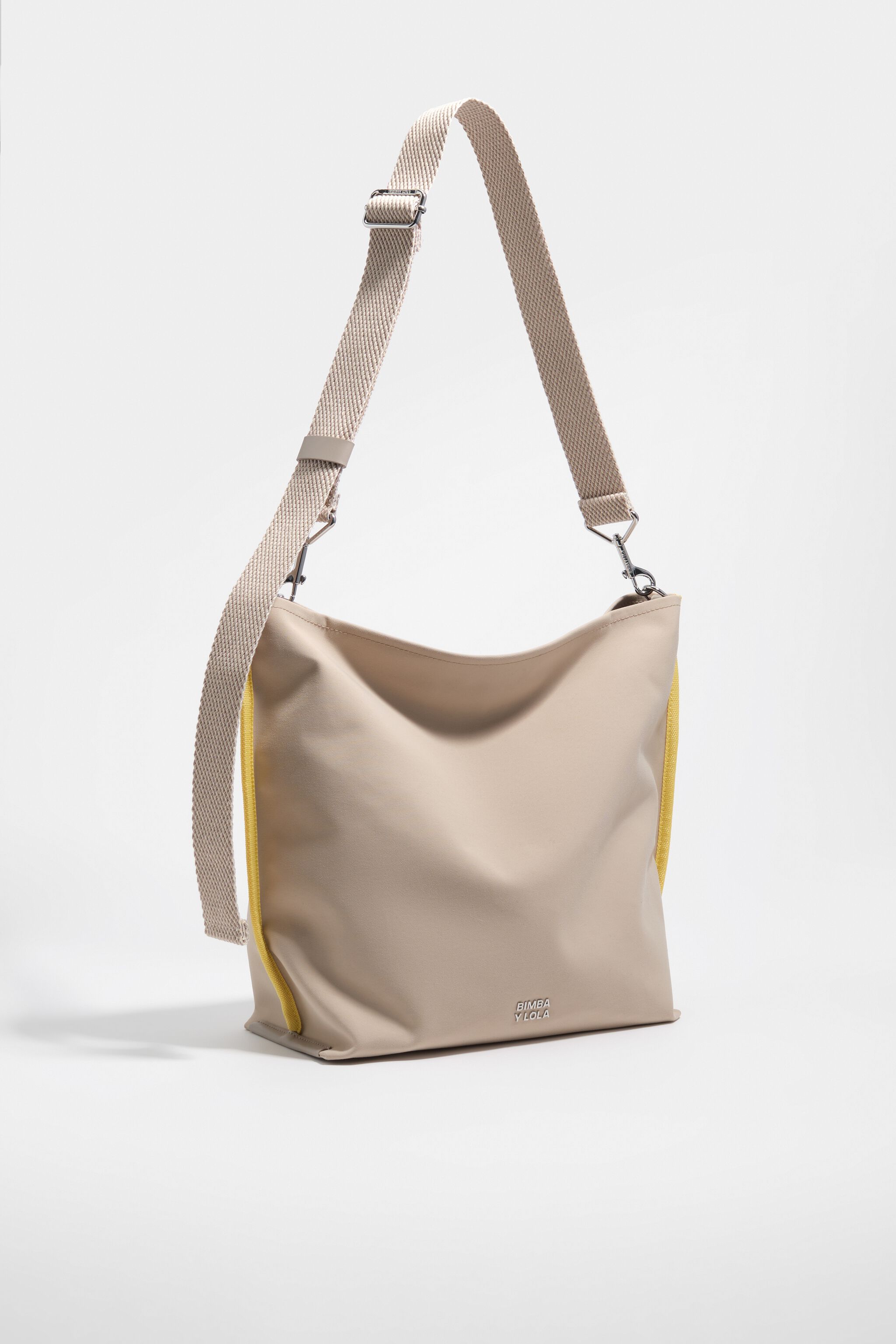 Medium sand gabardine Carlino-väska