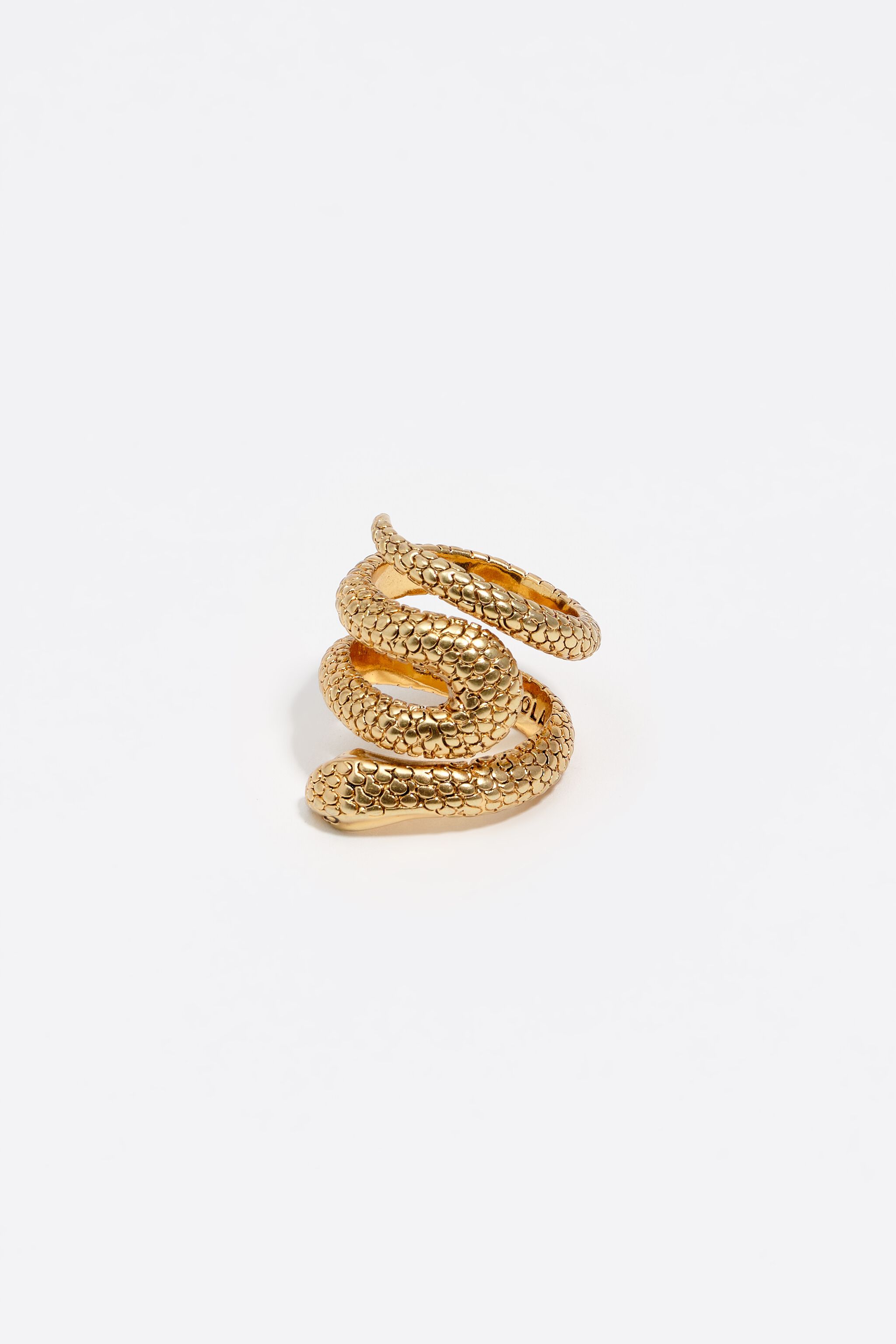 Guldtextad ormgirlande ring