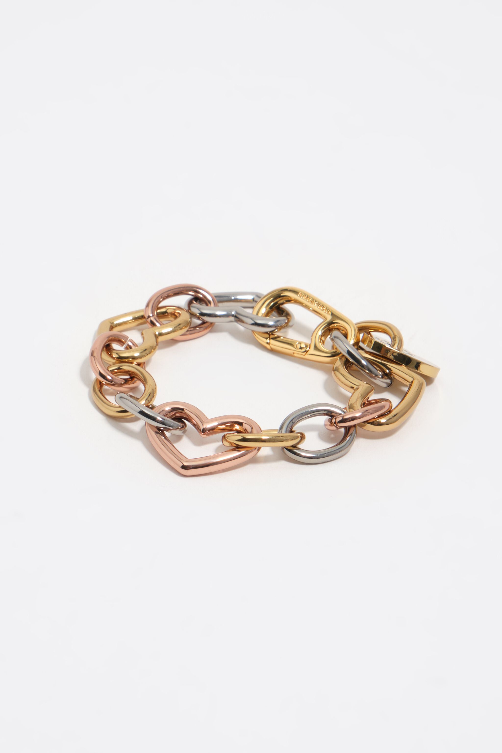 Tretonig hjärtkedjaarmband