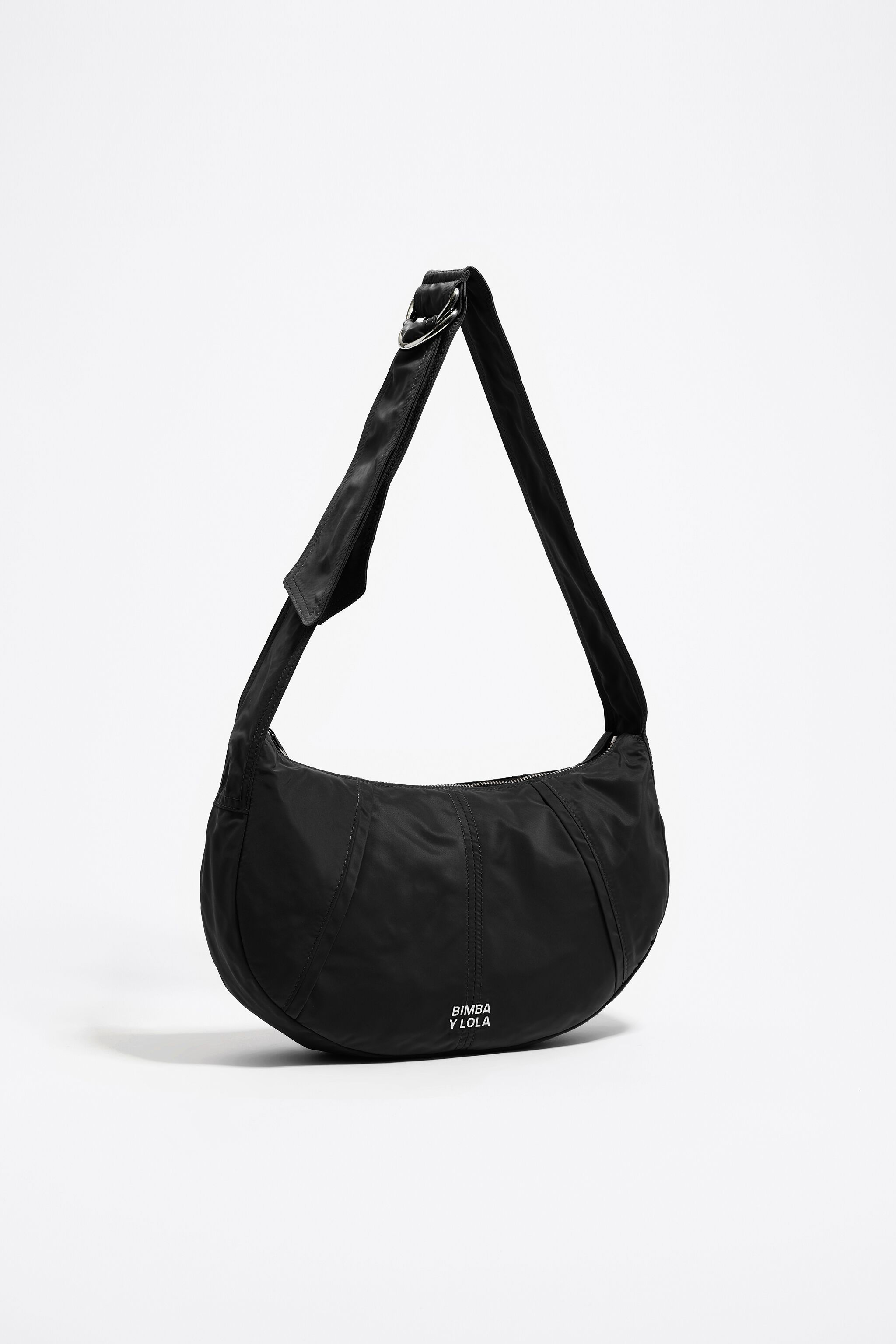 Medium svart nylon-Moon-tas