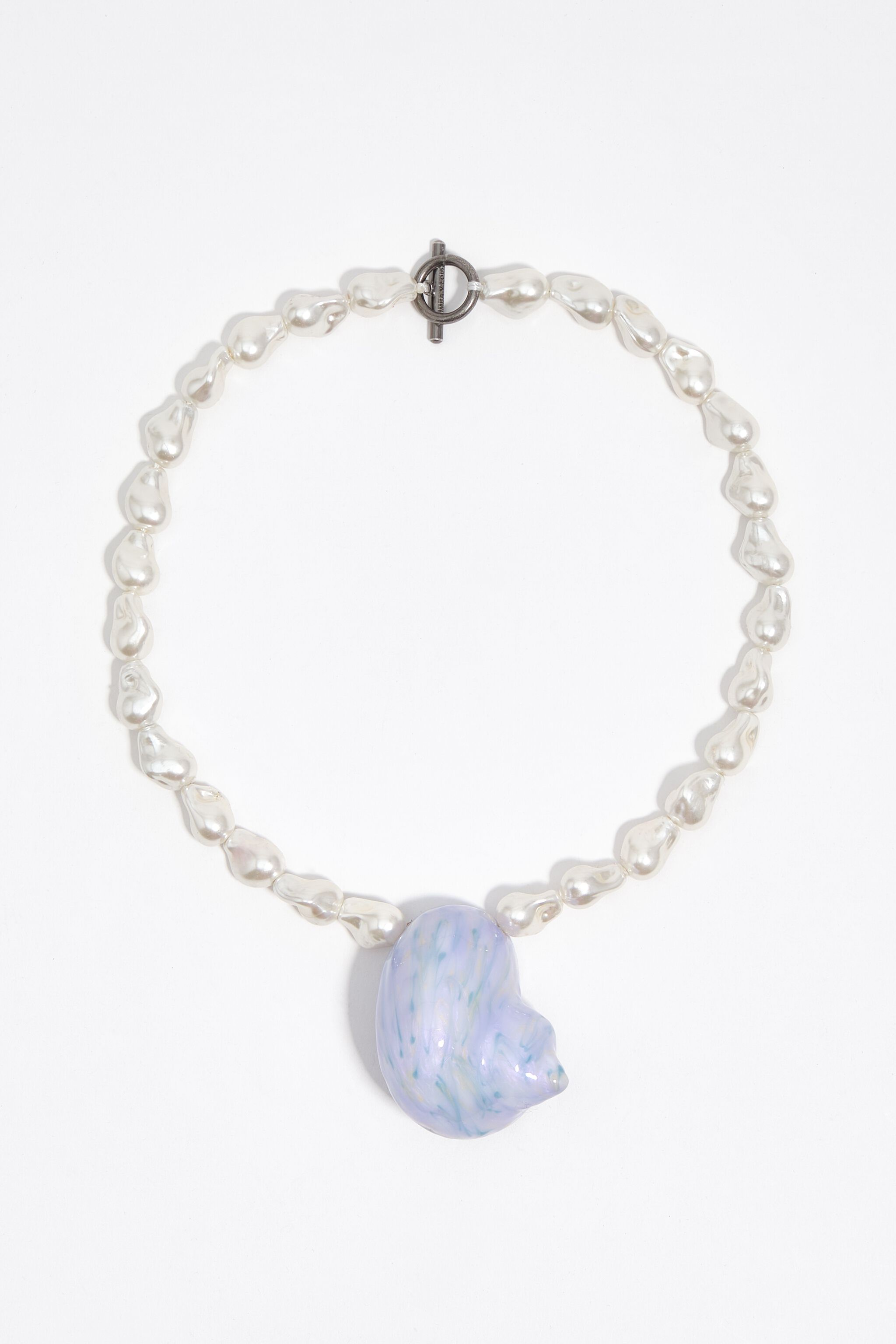 Perl och emaljerad skal halsband