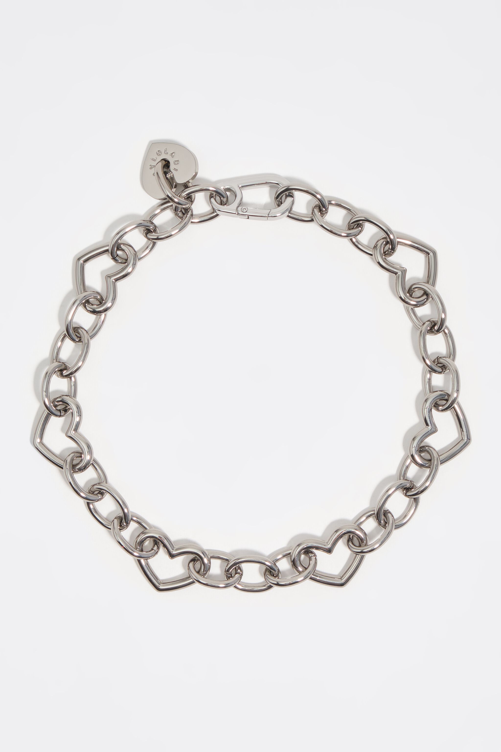 Silver hjärta kedja halsband