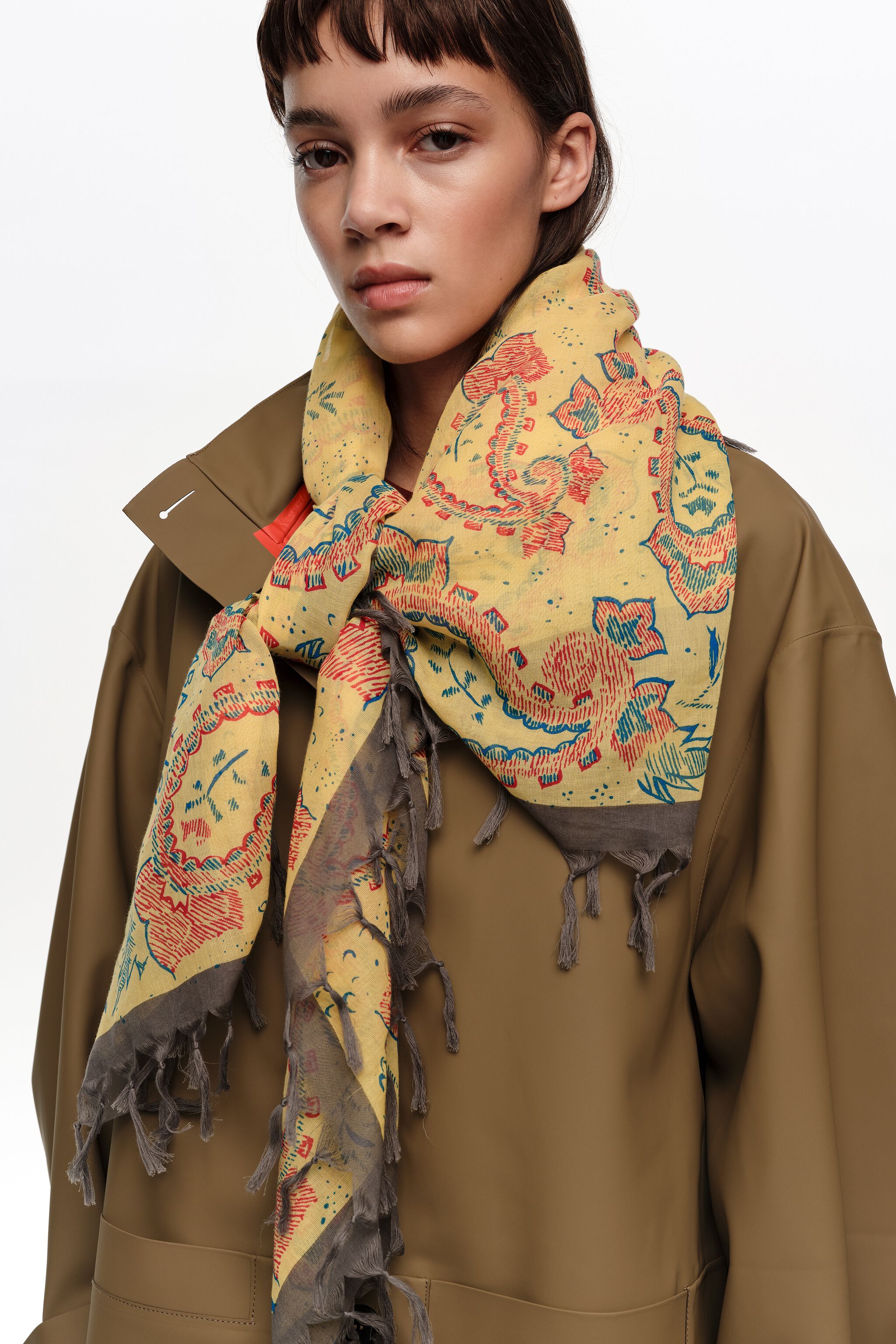 Ljus orange paisley-skärp