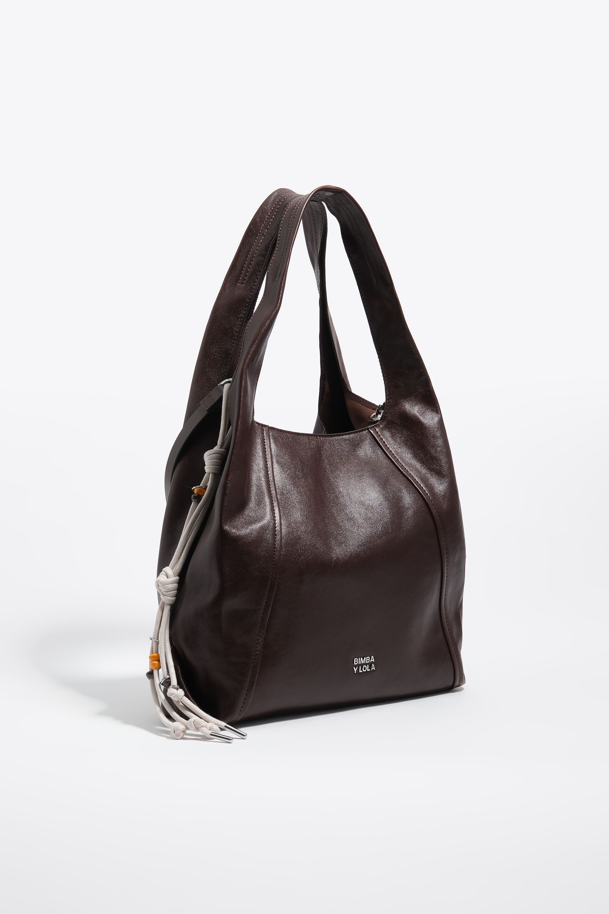 Stor kaffekulör pappersskuldbag