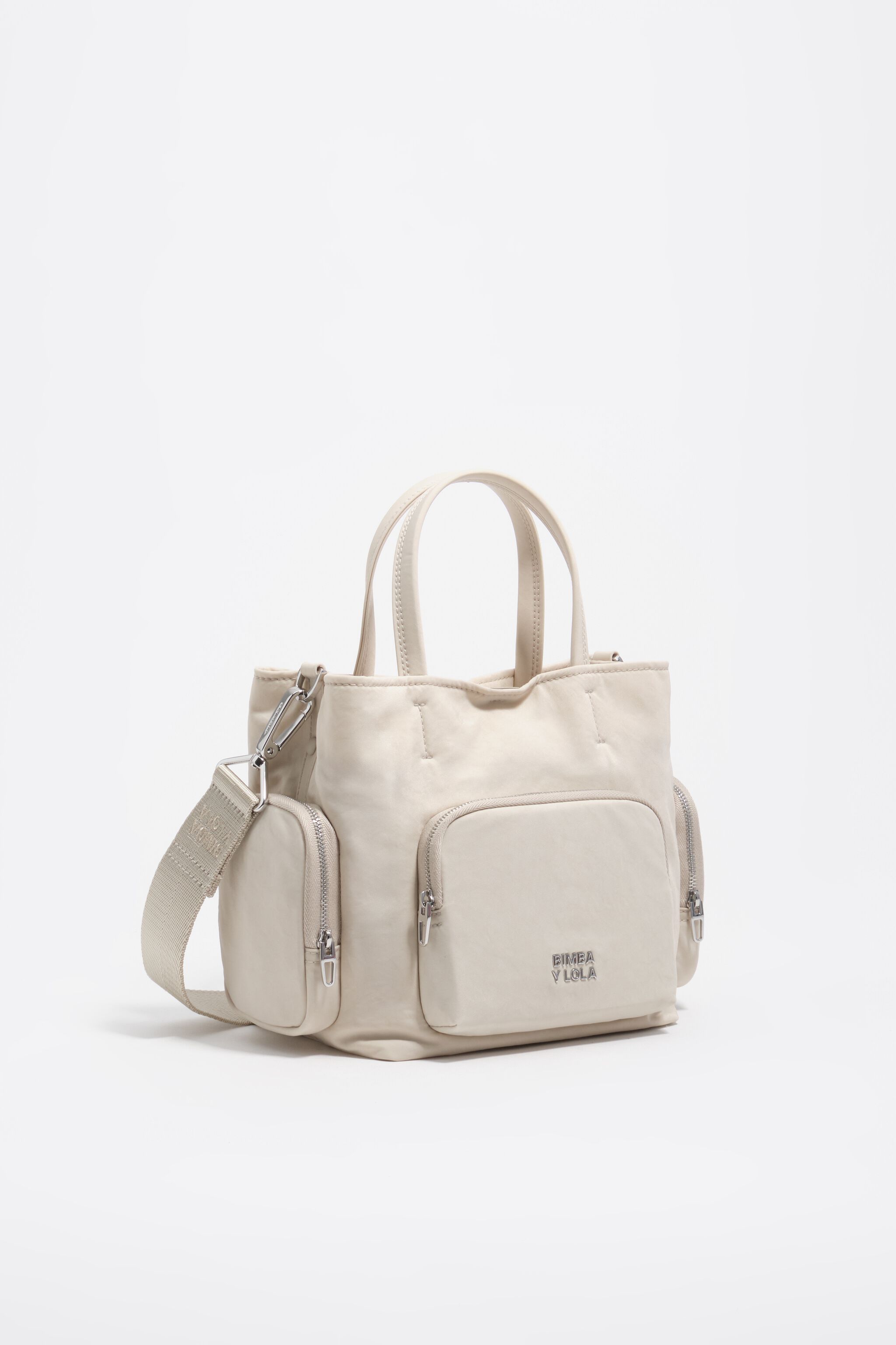 Liten vit sten nylon väska Liten vit sten nylon väska