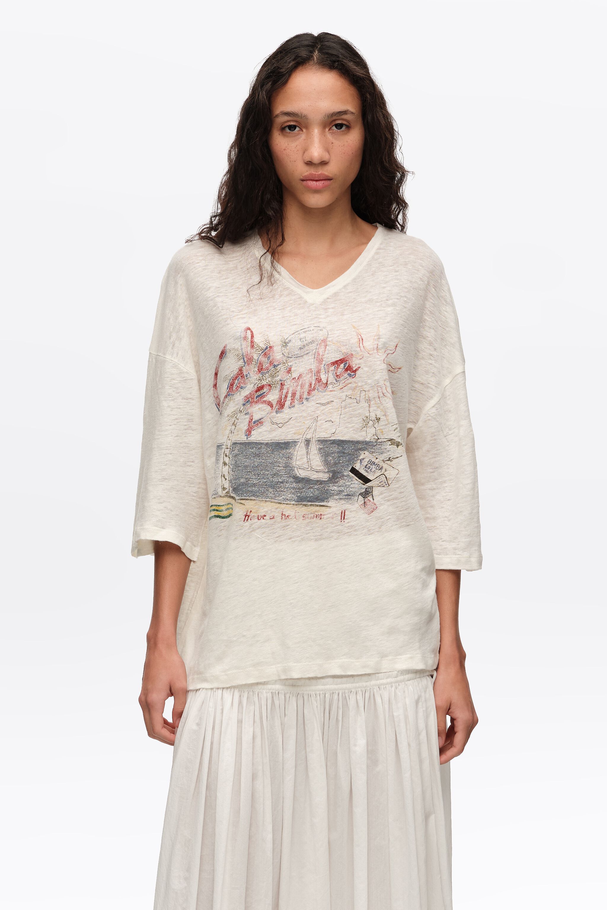 Fadad ivorlinne Bimba Cala-logotyp T-shirt
