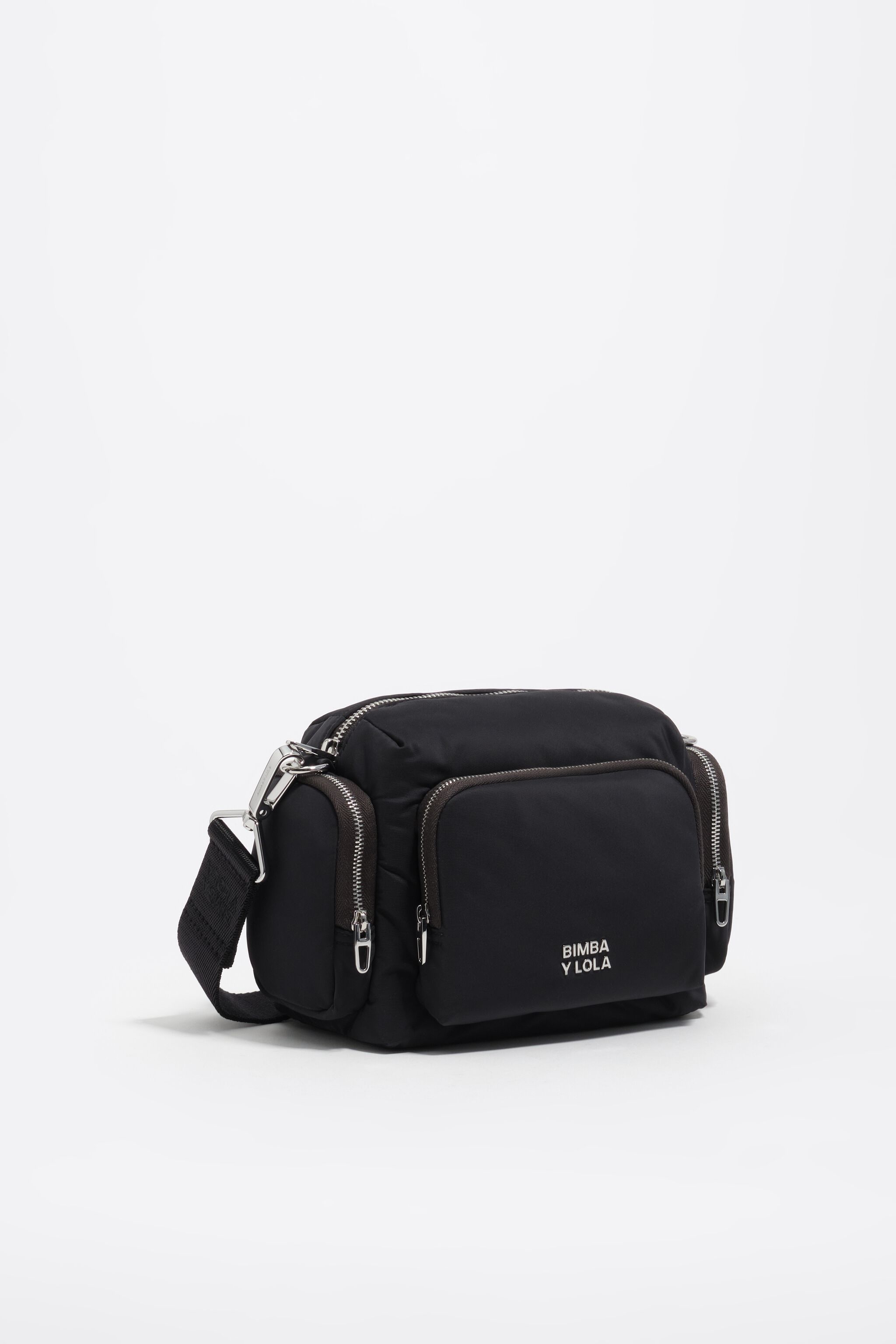 Mörk anthrazit nylon liten ficka
