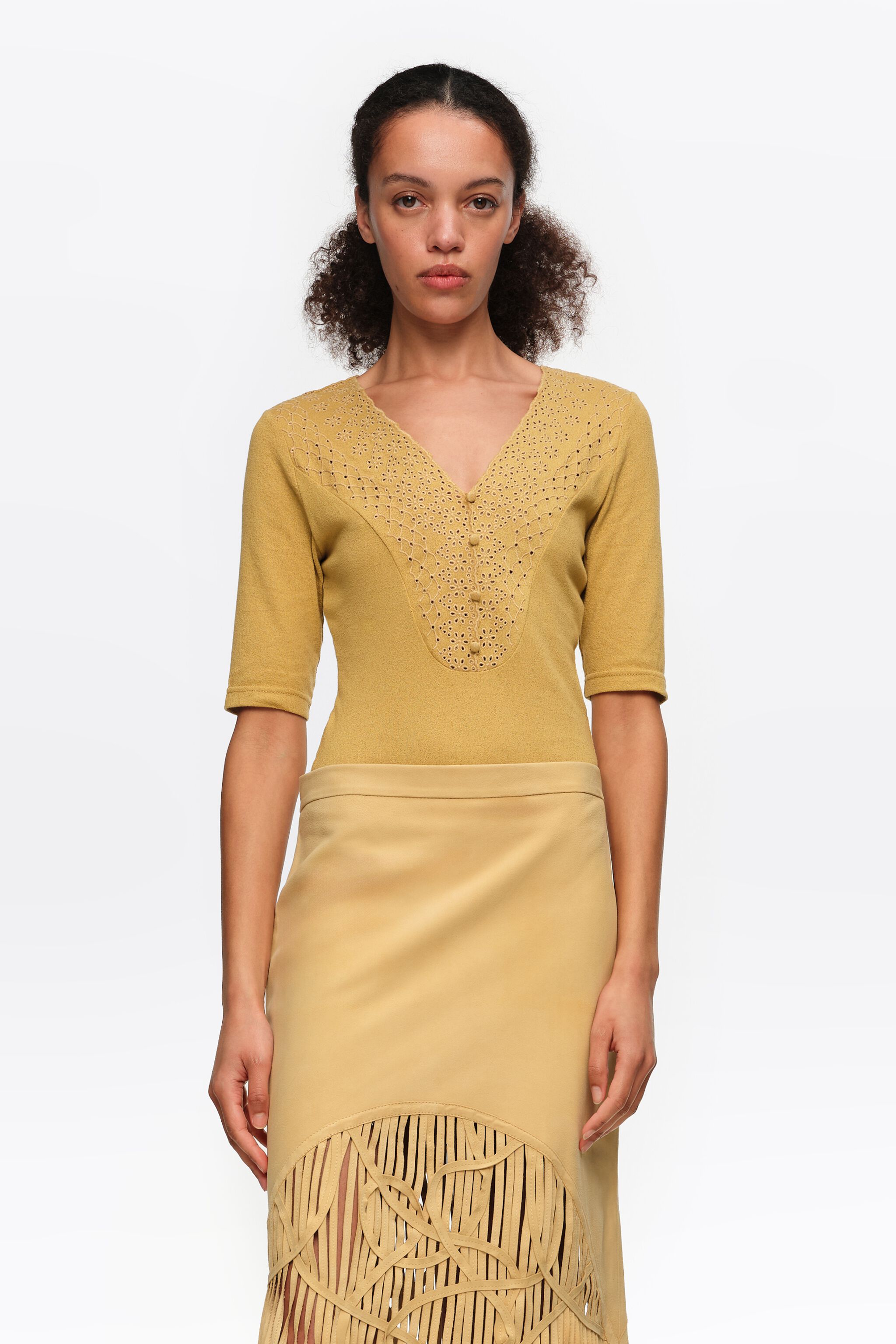 Senapstrykning bodysuit