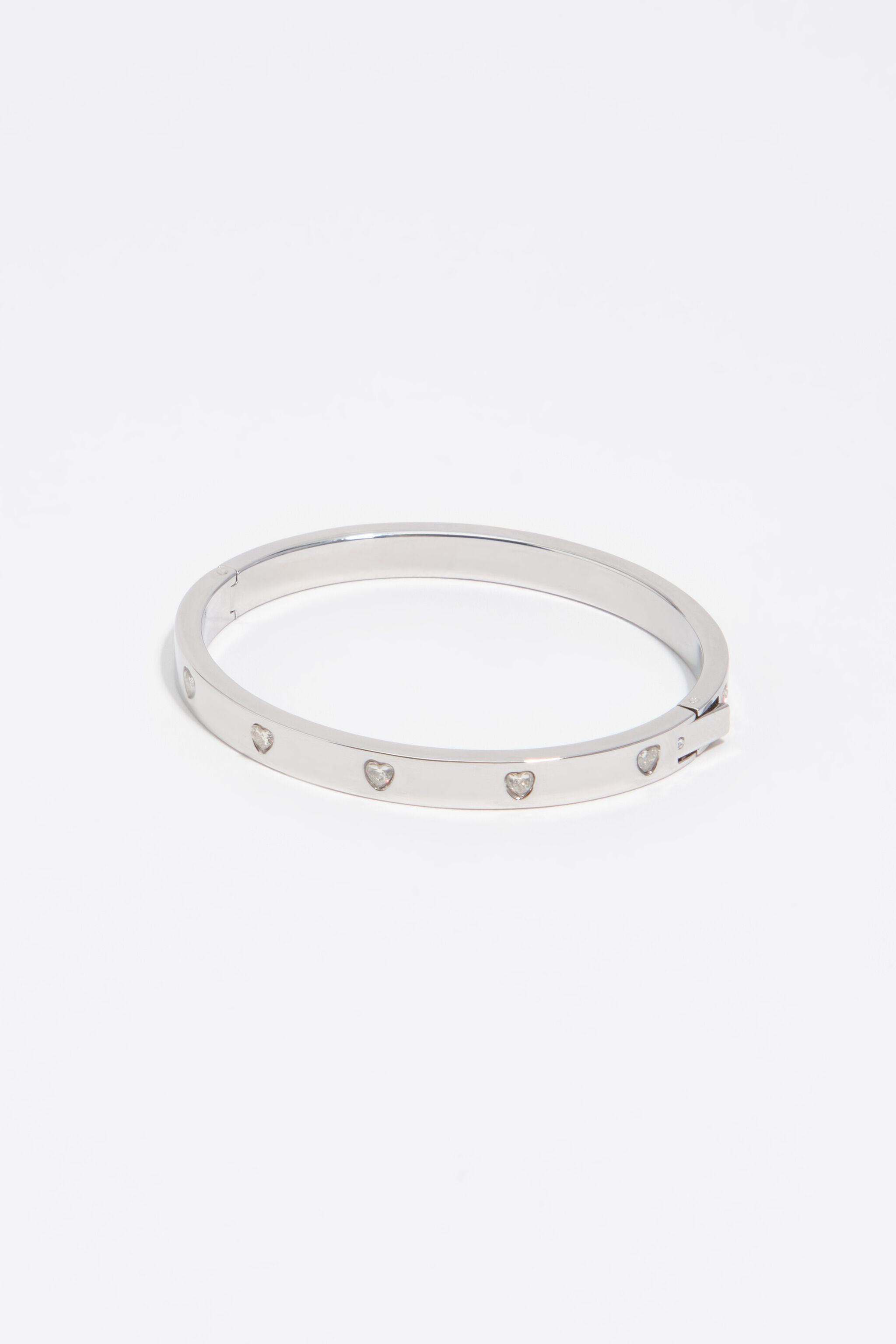 Silver hjärta kristallarmband