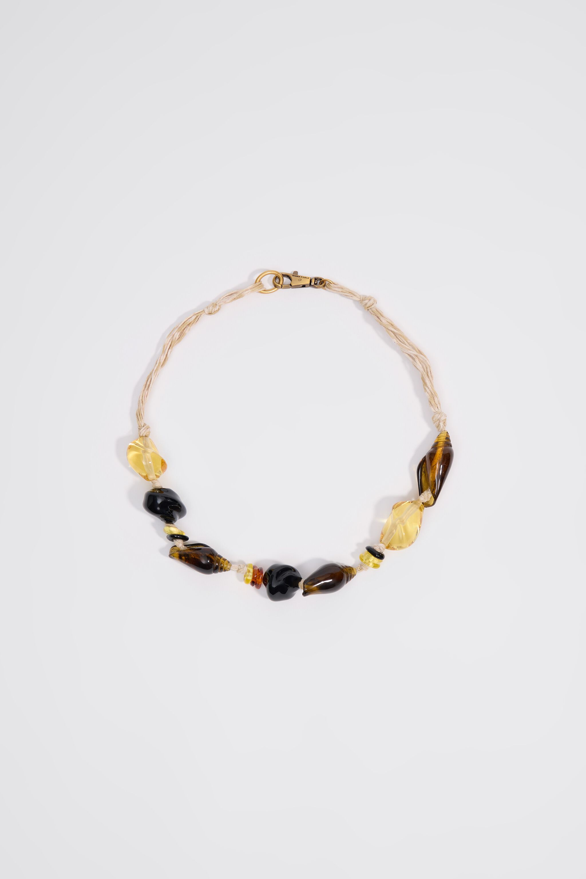 Amberresin halskedja med skalform