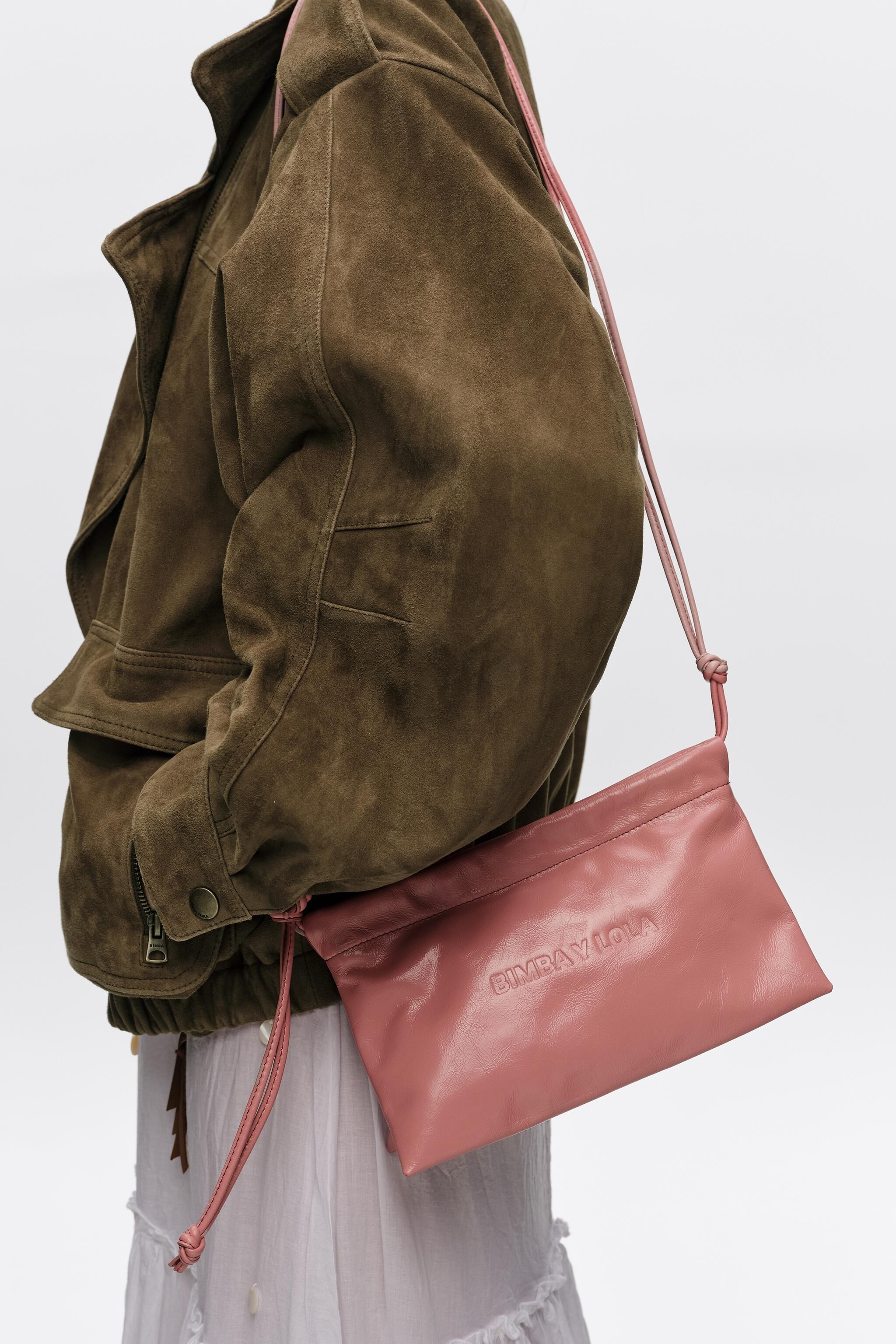Minipink läderbagage