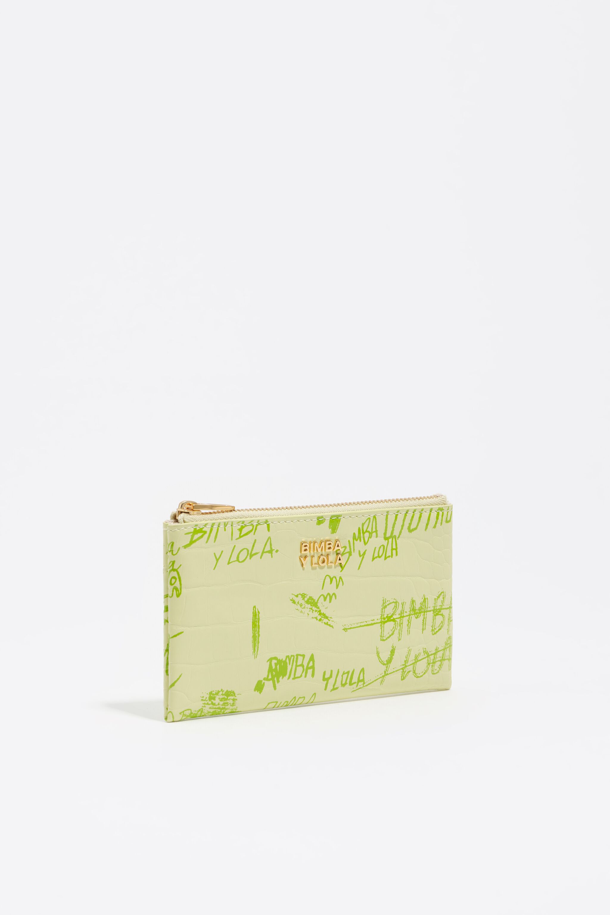 Pastellgrön BIMBA-logotyp i myntplånbok