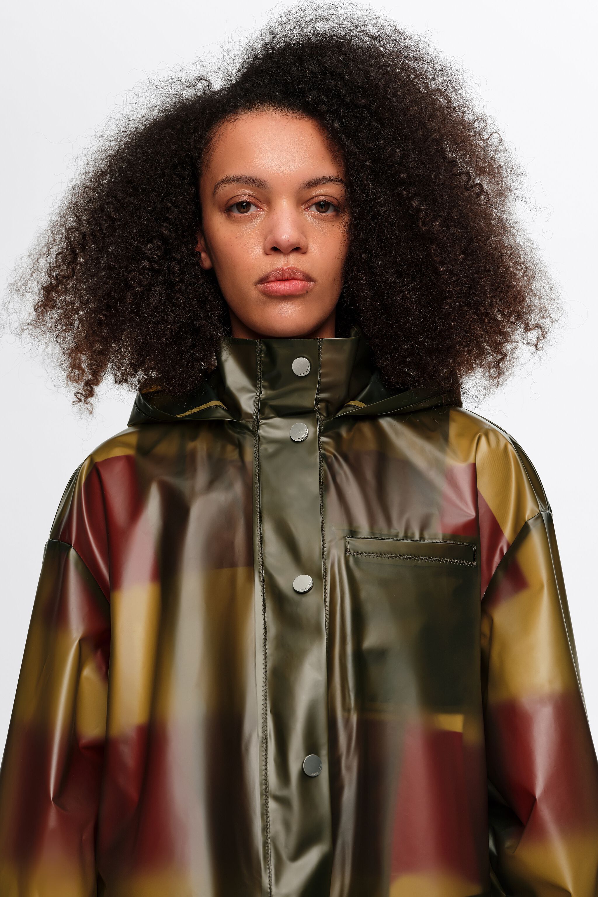 Olive A-linje genomskinlig trench