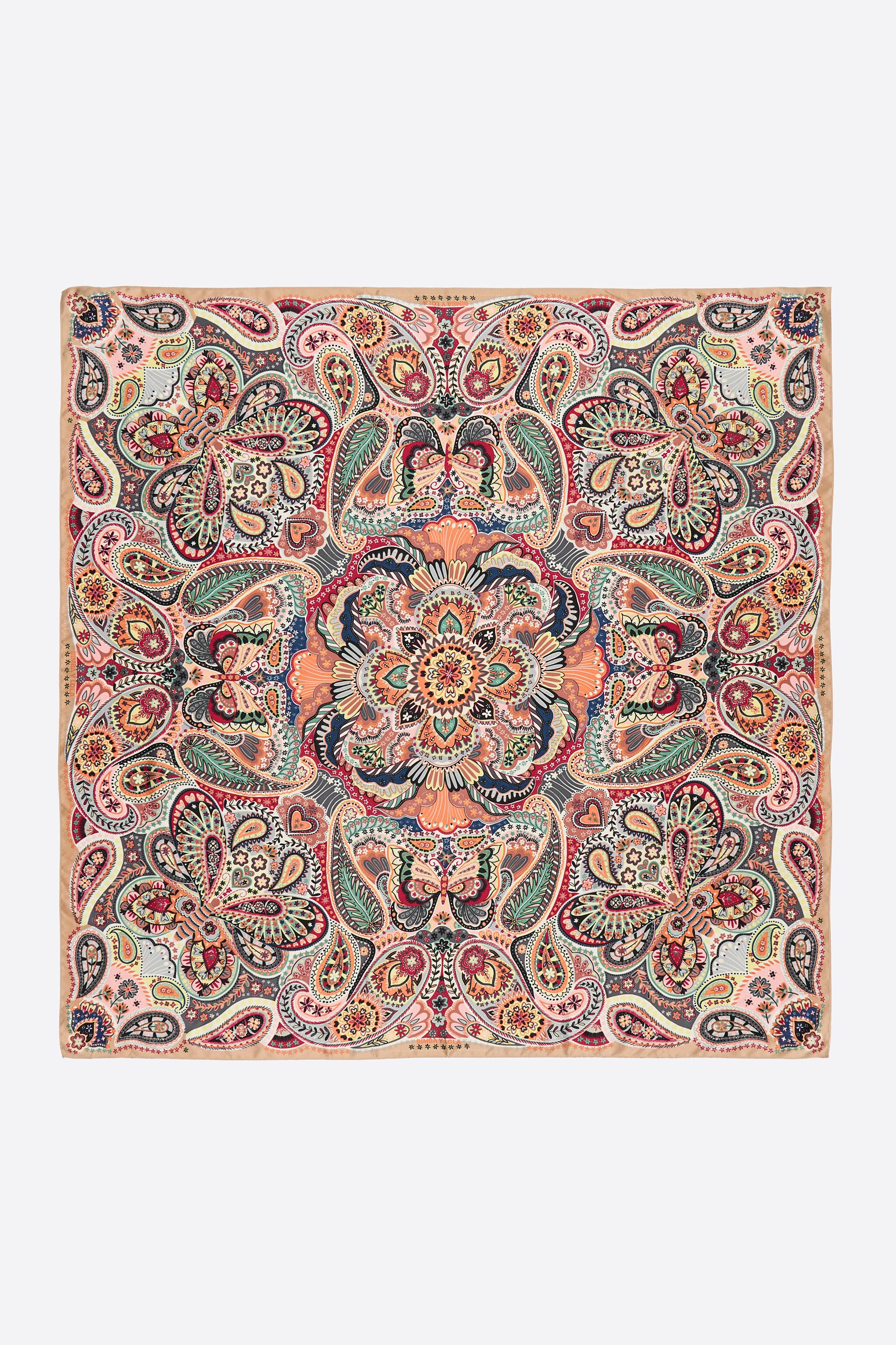 Fuchsia paisley- och fjärilsskärp