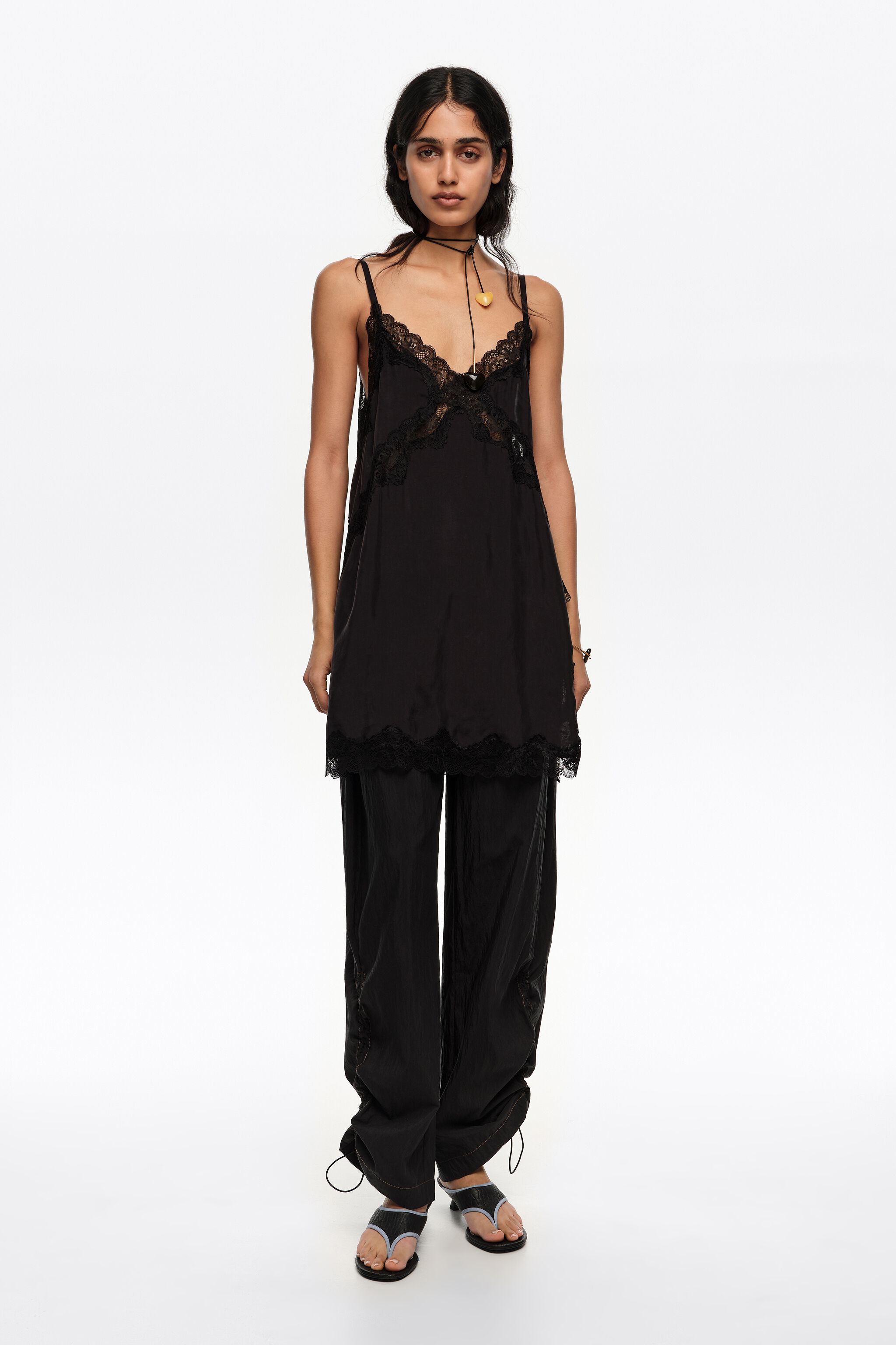 Svarta samlade joggers
